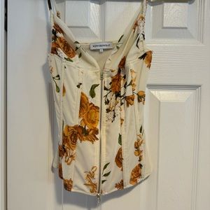 WeWoreWhat corset floral top
